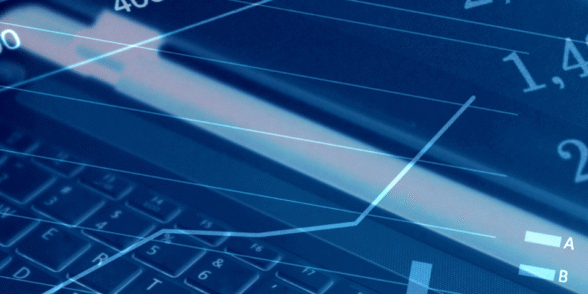 Close up of finance graphs representing finance recruitment in London