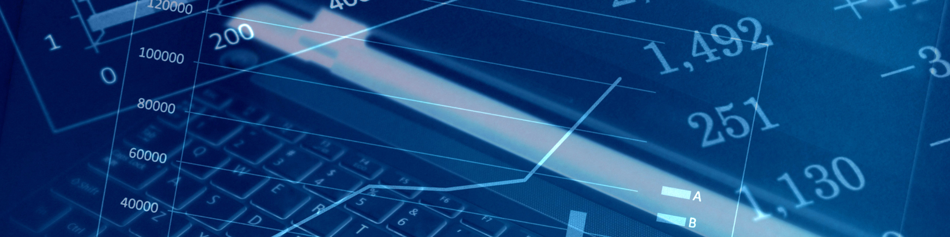 Close up of finance graphs representing finance recruitment in London